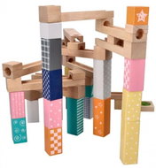 Adam Toys Wooden ball track, labyrinth - 53 pieces - Ball Track