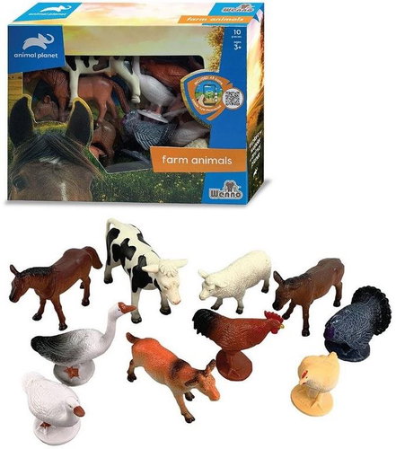 MaDe Animals - farm, 10 pcs, 12,5 cm - Figure - Main image