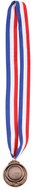 Merco Metal Bronze medals with ribbon, 25 pcs - Costume Accessory