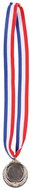 Merco Metal Silver Medals with ribbon, 25 pcs - Costume Accessory