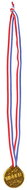 Merco Winner Gold children's medal with ribbon, 50 pcs - Costume Accessory