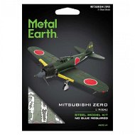 Metal Earth Luxusní ocelová stavebnice Mitsubishi Zero - 3D Puzzle