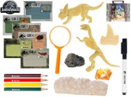 JURSKÝ SVĚT - kufřík průzkumníka s lupou, psacími potřebami a se sadou dinosauřích fosilií v krabičc - Kreativní sada