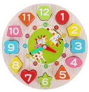 Kruzzel 9356 Dřevěné dětské edukační hodiny - Educational Clock