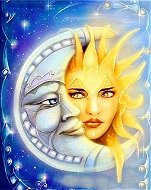 Gaira Slnko a mesiac D5708 - Diamantové maľovanie