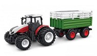 RC traktor na ovládanie Amewi traktor s prívesom pre zvieratá, svetlá, zvuk 1 : 24 - RC traktor