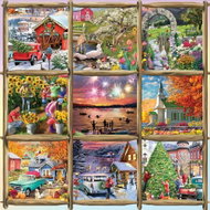 ALIPSON Square Puzzle Collage Spring, Summer, Autumn, Winter 1000 pieces - Jigsaw Puzzle