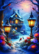 ALIPSON Puzzle Magical Winter 500 pieces - Jigsaw Puzzle