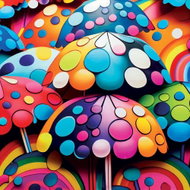 YAZZ Square Puzzle Colored Umbrellas 1023 pieces - Jigsaw Puzzle