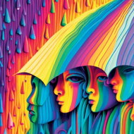 YAZZ Rainbow square puzzle 1023 pieces - Jigsaw Puzzle