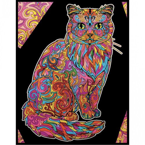 colourvelvet Velvet picture Cat - Colouring Book - Main image