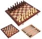Gaira šachy dřevěné 3v1 24 × 24 cm - Board Game