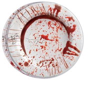 Halloween Paper plates blood 8 pcs 23 cm - Set of Plates