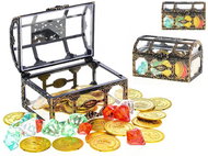 Micro-Trading Treasure chest 10,5 × 7 cm with 30 coins and 30 diamonds - Decoration