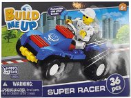Mikro trading BuildMeUp stavebnica super racer – Autíčko modré s panáčikom 36 ks - Stavebnica