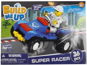 Mikro trading BuildMeUp stavebnice super racer - Autíčko modré s panáčkem 36 ks - Building Set