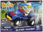 Mikro trading BuildMeUp stavebnica super racer – Autíčko modré s panáčikom 36 ks - Stavebnica