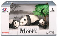 Mikrotrading Zoolandia panda s mláďaty a doplňky v krabičce - Herní set