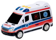 Mikrotrading Car ambulance Polish design 18 cm on flywheel and battery with light and sound - Toy Car
