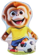 Mikro trading Polštářek plyšový 18 cm Opičák fotbalista - Soft Toy