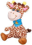 Mikro trading Žirafa plyšová 20 cm sedící s modrým šátkem  - Soft Toy