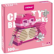 Mideer CITY BLOCKS dřevěné stavební kostky růžové 100 ks - Wooden Blocks