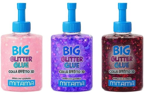 Mitama Glitter Glue 3D 3 × 118 ml, set2 - Liquid paste - Main image