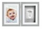 Pearhead Double Frame for Prints for Hand and Foot, Grey - Print Set