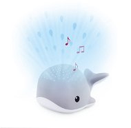 Night Light ZAZU - Whale WALLY gray - night projector with melodies - Noční světlo