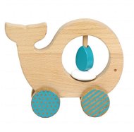 Petitcollage whale on wheels - Wooden Toy