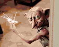 Zuty - Painting by Numbers - Charming Dobby (Harry Potter), 40X50 Cm, Canvas - Painting by Numbers