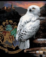 Zuty - Painting By Numbers - Poster Hedwig And The Crest Of Hogwarts (Harry Potter), 40X50 Cm, Canva - Painting by Numbers