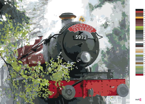 Zuty - Painting by Numbers - Hogwarts Express On The Road (Harry