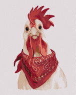 Zuty - Painting by Numbers - Cock and Scarf (Myroslava Voloschuk), 80X100 Cm, Canvas+Frame - Painting by Numbers