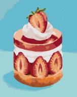 Zuty - Painting by Numbers - Strawberry Dessert (Myroslava Voloschuk), 80X100 Cm, Canvas - Painting by Numbers