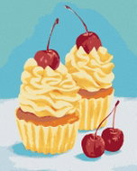 Zuty - Painting by Numbers - Cupcakes With Vanilla Cream (Myroslava Voloschuk), 80X100 Cm, Canvas - Painting by Numbers