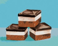 Zuty - Painting by Numbers - Chocolate Cubes (Myroslava Voloschuk), 80X100 Cm, Canvas - Painting by Numbers