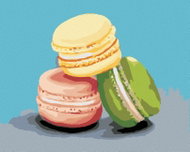Zuty - Painting by Numbers - Colorful Macarons (Myroslava Voloschuk), 40X50 Cm, Canvas+Frame - Painting by Numbers