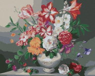 Zuty - Painting by Numbers - Colorful Bouquet (Myroslava Voloschuk), 40X50 Cm, Canvas - Painting by Numbers
