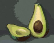 Zuty - Painting by Numbers - Avocado 4 (Myroslava Voloschuk), 80X100 Cm, Canvas - Painting by Numbers