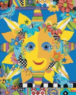 Zuty - Painting by Numbers - Sun 3 (Jonna James), 80X100 Cm, Canvas+Frame - Painting by Numbers