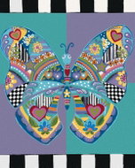Zuty - Painting by Numbers - Butterfly (Jonna James), 80X100 Cm, Canvas+Frame - Painting by Numbers