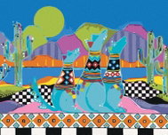Zuty - Painting by Numbers - Howling Dogs in the Desert (Jonna James), 80X100 Cm, Canvas - Painting by Numbers