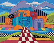 Zuty - Painting by Numbers - Colorful House (Jonna James), 40X50 Cm, Canvas+Frame - Painting by Numbers