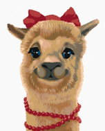 Zuty - Painting by Numbers - Alpaca (Myroslava Voloschuk), 80X100 Cm, Canvas+Frame - Painting by Numbers