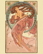 Zuty - Painting by Numbers - Dance (Alfons Mucha), 40X50 Cm, Canvas - Painting by Numbers