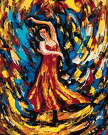 Zuty - Painting by Numbers - Girl Dancing Flamenco, 80X100 Cm, Canvas+Frame - Painting by Numbers