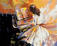 Zuty – Maľovanie Podľa Čísel – Dievča Hrajúce Na Klavír, 80 × 100 cm, Plátno + Rám - Maľovanie podľa čísel