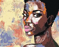 Zuty - Painting by Numbers - Portrait of an African Woman, 80X100 Cm, Canvas+Frame - Painting by Numbers