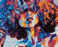 Zuty - Painting By Numbers - Abstract Woman With Curly Hair, 80X100 Cm, Canvas+Frame - Painting by Numbers
